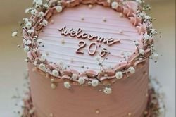 Pinky Happy Birthday Cake 