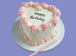 Heart Happy Birthday Cake 2