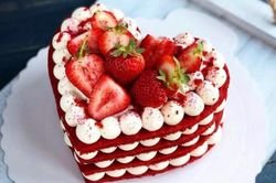 Red Velvet Heart Cake