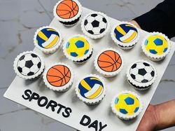 Sports day cupcakes 