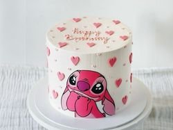 Pink stitch cake