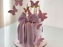 Purple Ribbon Cake
