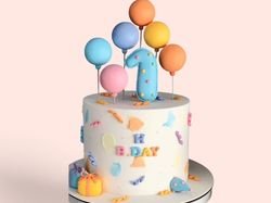 Balloon Number Cake